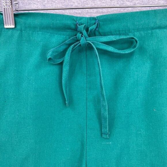 Tahdah Scrub Pants Womens Small Green Drawstring Split Leg Healthcare Uniform - Picture 4 of 13